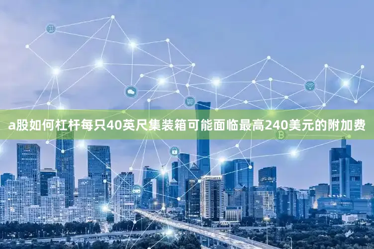 a股如何杠杆每只40英尺集装箱可能面临最高240美元的附加费